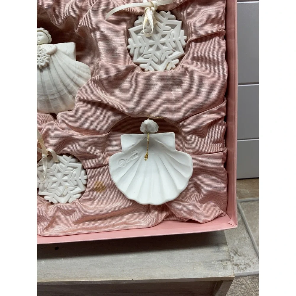 Margaret Furlong Winter's Jewel Collection 9pc Porcelain Angel Snowflake Set